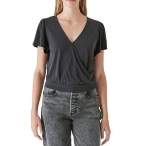 Lucky Brand Flutter Sleeve Top